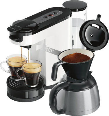 Philips SENSEO® HD7892/00 Switch 2-in-1 weiss - Kaffee-Padautomat 2in1 (für Pad- und Filterkaffee)