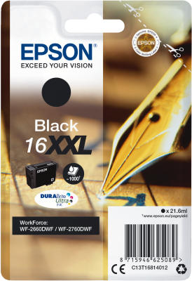 Epson T1681 BK 16XXL schwarz - Tintenpatrone