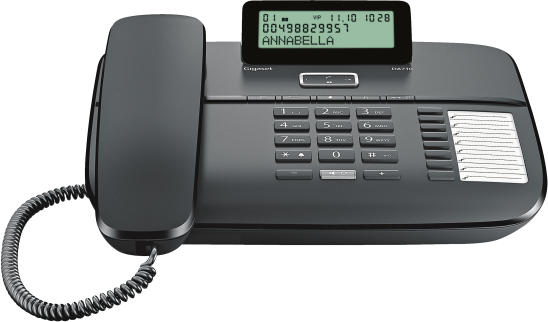 Gigaset DA710 schwarz - Festnetz-Telefon (für analogen Anschluß)