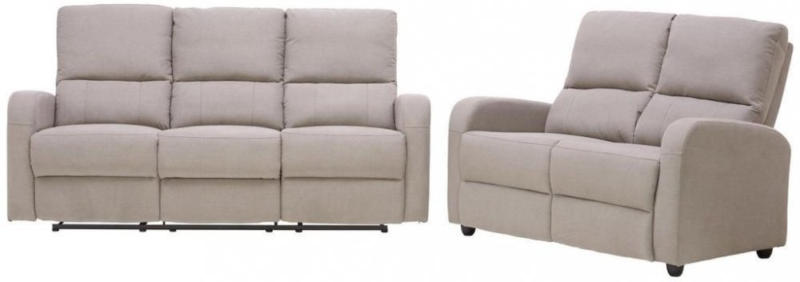 Sitzgarnitur In Holz, Metall, Textil Grau