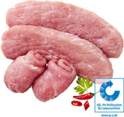 Frische Schweinerouladen oder Schweinesteaks aus dem Schinken, natur oder mariniert, je 1 kg