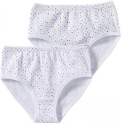 Mädchen-Slip mit bunten Punkten, 2er Pack