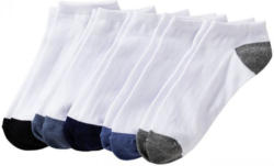 Herren-Sneaker-Socken mit Farbakzenten, 5er Pack