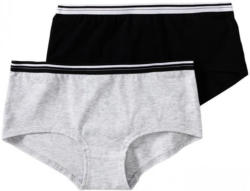 Mädchen-Panty mit gestreiftem Webbund, 2er Pack