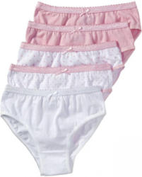 Mädchen-Slip mit Spitze am Bund, 5er Pack