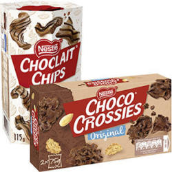 Nestle Choco Crossies oder Choclait Chips versch. Sorten, jede 150/115-g-Packung