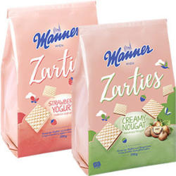 Manner Zarties versch. Sorten, jeder 200-g-Beutel