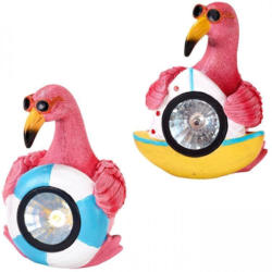 Solar-Flamingo in coolem Design, ca. 12,5x12x15,5cm