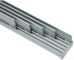 Gardinia Flächenvorhangschiene 5-läufig, 280 cm, Aluminium