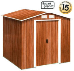 Classic Line Metallgerätehaus Typ B / Haustyp 1A - Farbe: Holzoptik