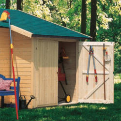 Karibu Anbauschrank Premium - Ausführung: 3 , Farbe: Kastanienrot