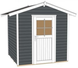Blockbohlenhaus 223 - Einzeltür - Ausführung: Gr. 2, Variante: anthrazit, Außenmaß: 209 x 205 cm, Umb. Raum: 8,7 m³