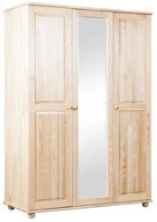 Kleiderschrank 122 Kiefer Vollholz massiv natur - Abmessung 135 x 190 x 58 cm (B x H x T)