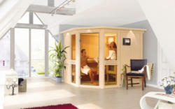 Karibu Sauna Amelia 3 Ganzglas Infrarotset