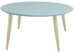 Couchtisch Dakoro 41, Farbe: Grün / Natur, teilmassiv - Abmessungen: 35 x 58 x 58 cm (H x B x T)