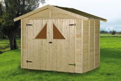 Gartenpro Elementhaus Bernstein - Maße:176x121cm, Doppeltür:120x180cm
