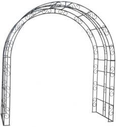 Rosenbogen Marsa 01, pulververzinkt, Farbe: Schwarz matt - 250 x 90 x 270 cm (B x T x H)
