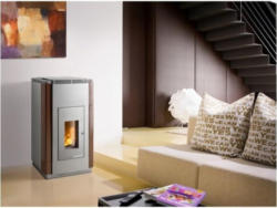 Haas+Sohn Pelletofen Pelletto 417.08-C, gussgrau / coffee-bean Keramik