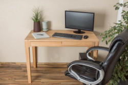 Schreibtisch Wooden Nature 42 Kernbuche massiv bio geölt - Abmessung 110 x 76 x 55 cm (B x H x T)
