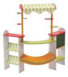 Marktstand mit Tafel, bunt, Roba, Kaufladen