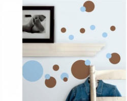 Wandsticker, RoomMates for Kids, »Dots Blue & Brown«