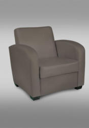 Sessel Leblon 57 mit Kunstlederbezug, Farbe: Grau - Abmessungen: 80 x 77 x 77 cm (H x B x T)