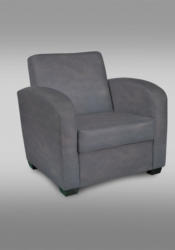Sessel Leblon 58 mit Kunstlederbezug, Farbe: Grau - Abmessungen: 80 x 77 x 77 cm (H x B x T)