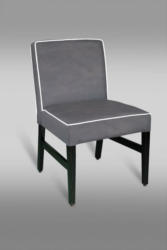 Stuhl Leblon 05 mit Kunstlederbezug, Farbe: Grau - Abmessungen: 90 x 56 x 58 cm (H x B x T)