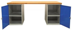 Werkbank mit 2 Stahlblechschränken 1500 x 750 x 40 mm