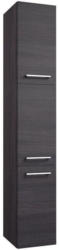 Badezimmer - Hochschrank Thane 09, Farbe: Eiche Schwarz - 174 x 30 x 35 cm (H x B x T)