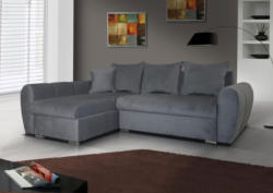 Wohnlandschaft Santino mit Staukasten und Bettfunktion - Abmessungen: 247 x 197 cm (B x T) - Ottomane: Links