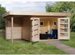 Weka Gartenhaus Chillout 1 Gr.2 mit Anbau Natur