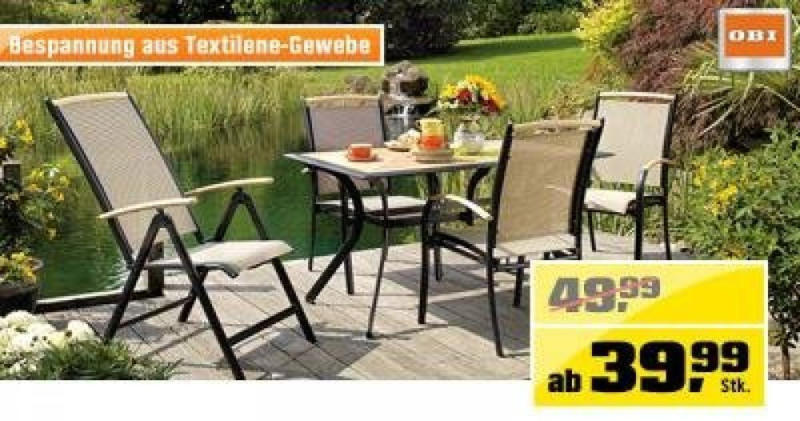 wogibtswas.at - Gartenmöbelserie Gainesville € 39,99 statt € 49,99 bei OBI