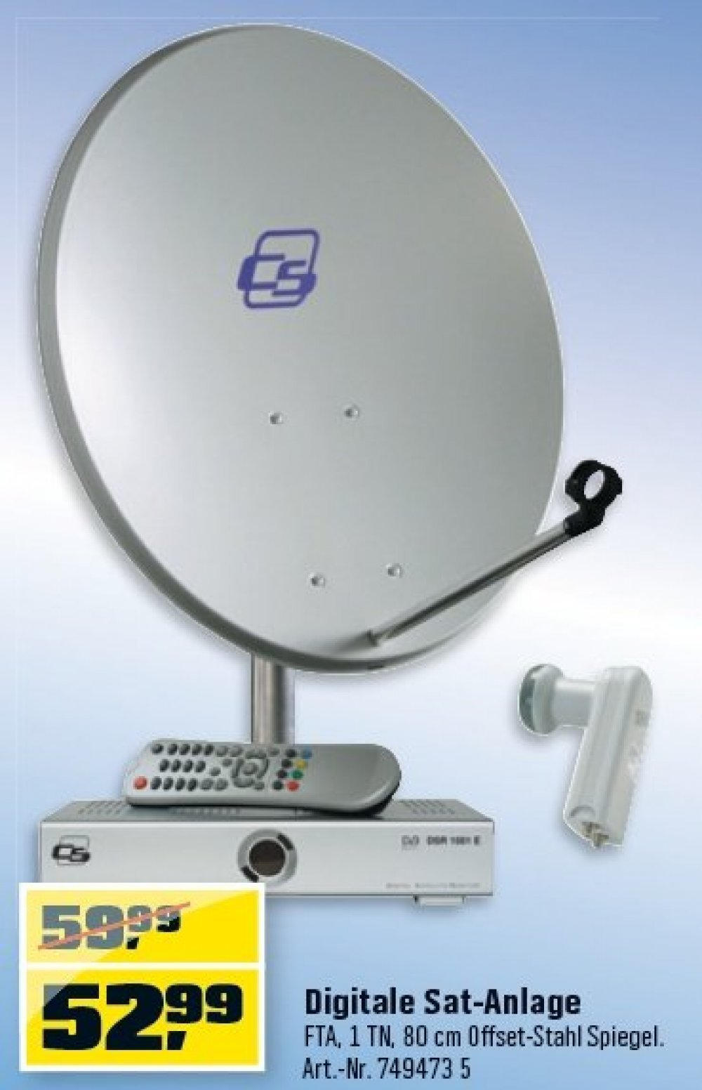 Digitale SatAnlage für nur € 52,99 statt € 59,99 ️ Online von OBI