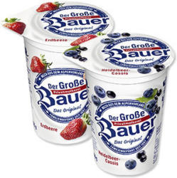 Bauer Fruchtjoghurt versch. Sorten, jeder 250-g-Becher
