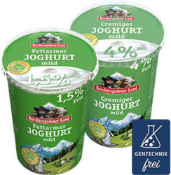 Berchtesgadener Land Joghurt 0,7/1,5/4,0 % Fett, jeder 500-g-Becher