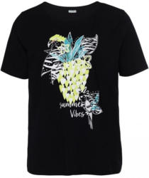Damen-T-Shirt mit Ananas-Frontaufdruck, große Größen