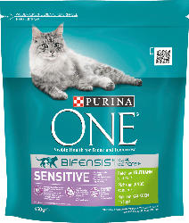 PURINA ONE Trockenfutter für Katzen, Sensitive reich an Truthahn und Reis