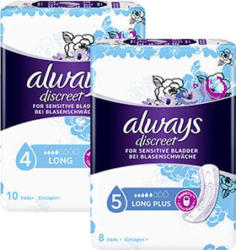 always discreet Einlagen versch. Sorten, jede Packung