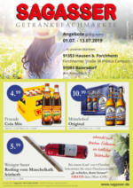 SAGASSER Getränkefachhandel Getränkeangebote - bis 13.07.2019