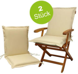 Sitzauflage Niederlehner Premium, 2 Stück, extra dick, Beige