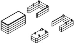 Scanbad Abstandhalter 2x6 mm, für Tür mit Festteil