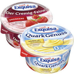Exquisa Quark Genuss oder Der Cremig-Feine versch. Sorten, jede 500/470-g-Packung
