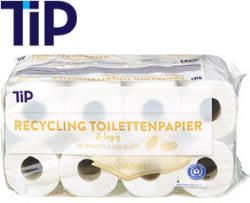 Recycling Toilettenpapier 16 x 200 Blatt, 2-lagig, jede Packung