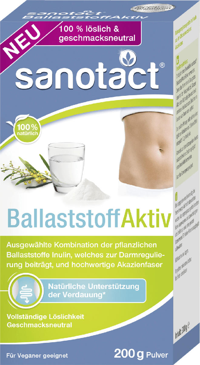 sanotact Ballaststoff aktiv für nur 5,95 € ᐉ Online von dmdrogerie