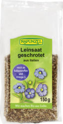 Leinsaat geschrotet