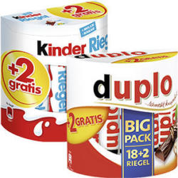 Duplo oder Kinderriegel 18er + 2 Riegel gratis jede 364/420-g-Packung