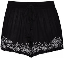 Damen-Shorts mit Blumen-Stickerei