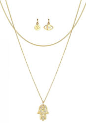 Elli Ketten-Set »Anhänger Om Hamsa Hand Evil Eye 925 Silber«