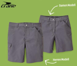 CRANE Damen-/Herren-Wander-Shorts, Baumwolle (Bio)